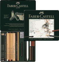 Confezione, Faber-Castell, Pitt Set 21 carboncini Pitt e accessori