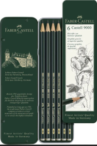 Confezione, Faber-Castell, 9000 Set 6 matite a gradazione