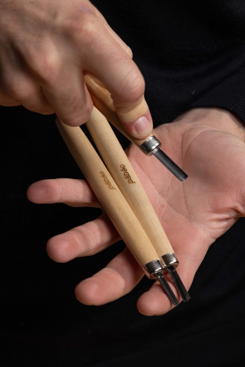 Pebeo, Lino Set 3 Coltelli per Lineografia