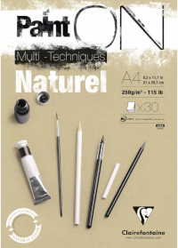 Clairefontaine, Paint ON Blocco A4 naturale per tecnica mista