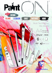 Clairefontaine, Paint ON Blocco A3 multicolor per tecnica mista