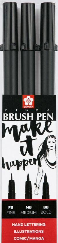 Sakura, Pigma Micron Kit KIT 3 Brush FB MB BB