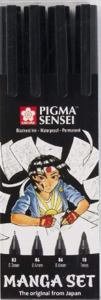 Sakura, Pigma Micron Kit KIT 4 Finelineers Manga