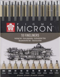 Sakura, Pigma Micron Kit KIT 10 Finelineers