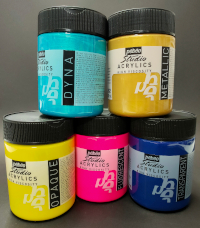 Pebeo, Studio Acrylics 500ml. Dyna Arancio Giallo Iridescente
