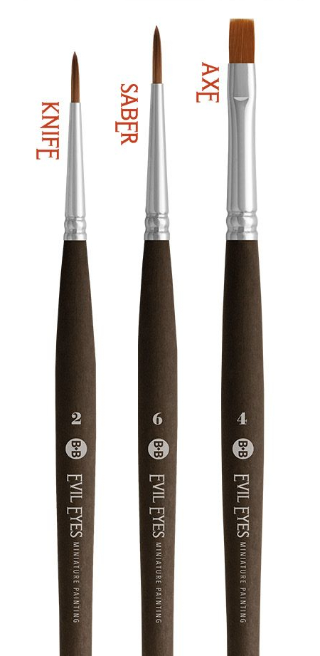 B&B, Evil Eyes, Serie 650 Kit Armory, Brush set 3 pennelli