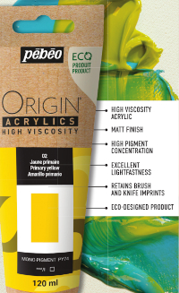 Pebeo, Origin, tubo 60ml. Giallo Primario